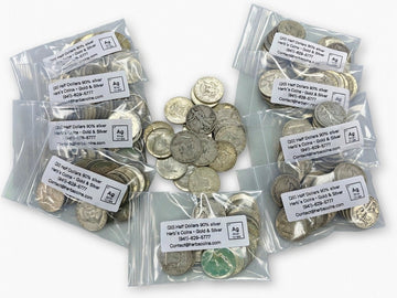 $10 Face Value 90% Silver Half Dollars