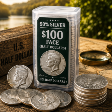 90% Silver — $100 Face (Half Dollars)
